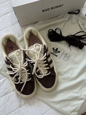 adidas x Bad Bunny Women’s Cream & Brown Suede Sneakers